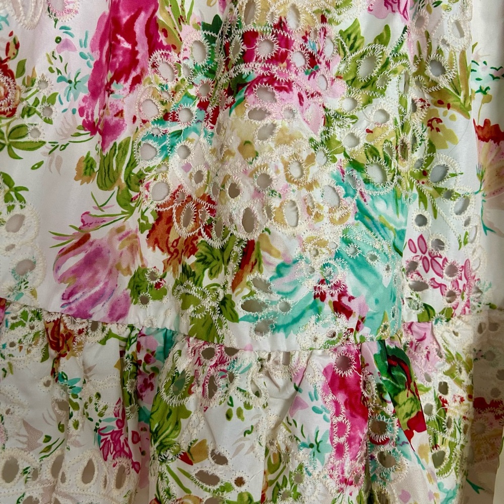 Lulu's Floral Ruffle Mini Skirt - Picture 2 of 3